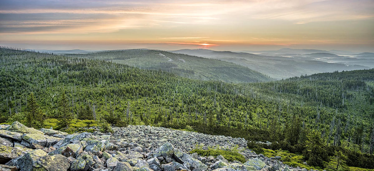 Sonnenaufgang am Lusen